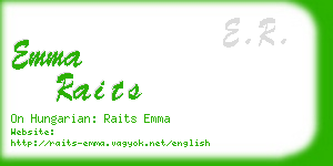 emma raits business card